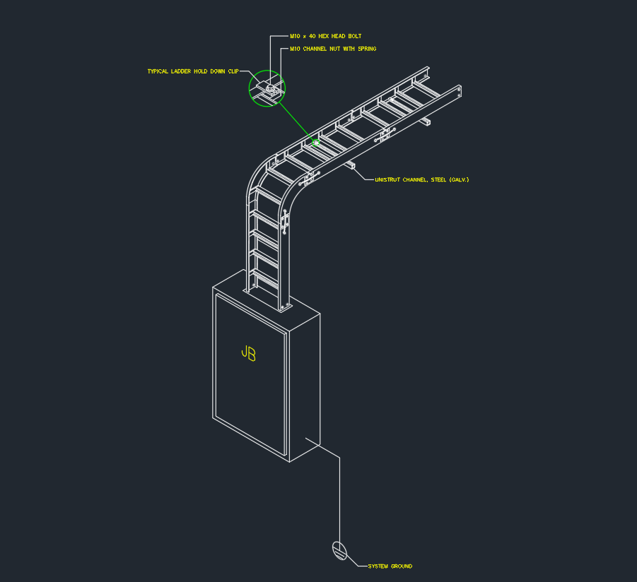 Cable Ladder with Junction Box DWG | AutoCAD CAD Block Download