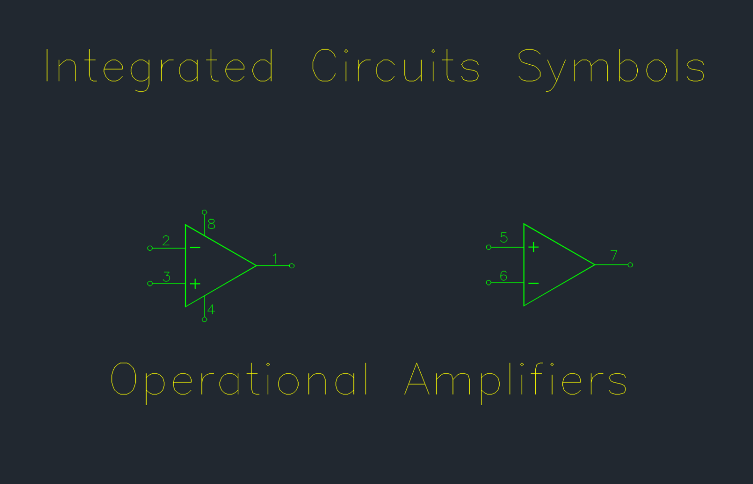Integrated Circuits Symbols DWG: AutoCAD CAD Blocks Download