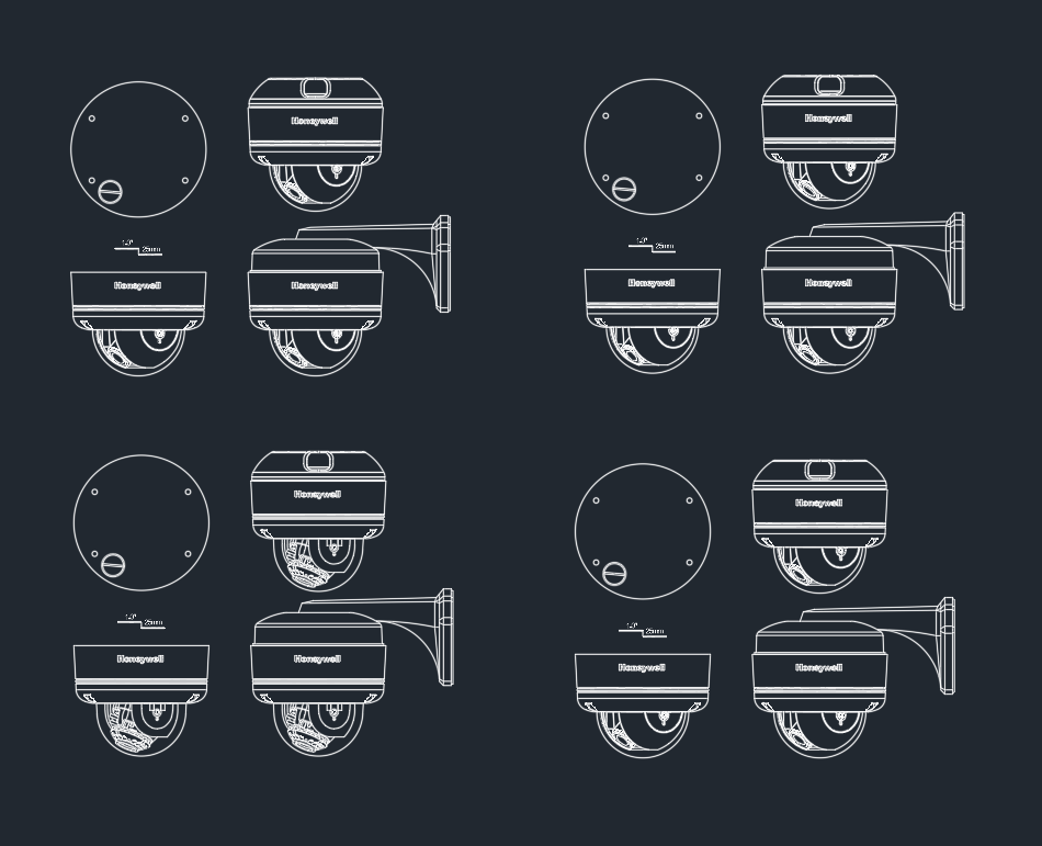 Outdoor PTZ Camera DWG Block for AutoCAD – Free Download