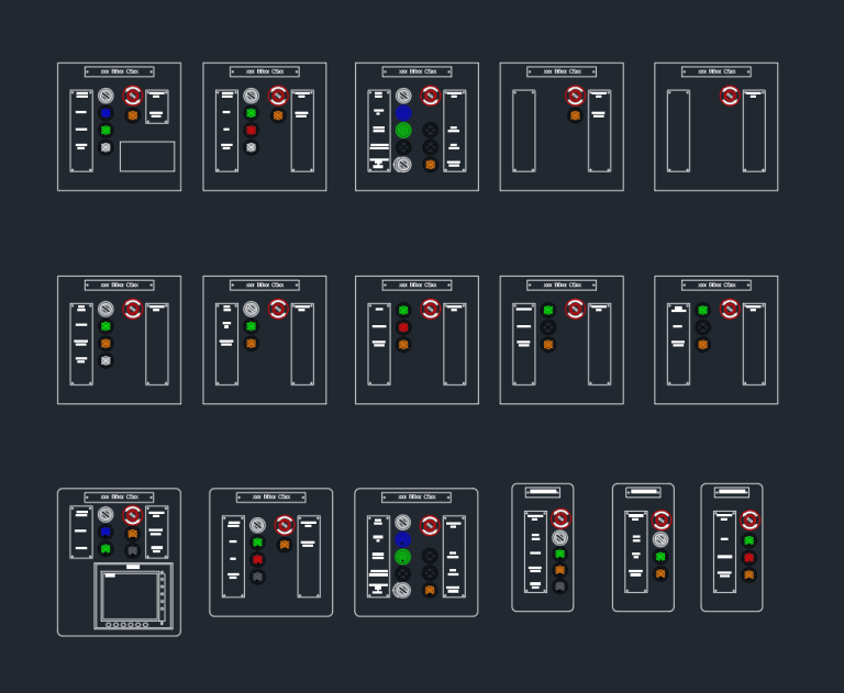 Trigger Button Cad Push Button Control Station Layout DWG | AutoCAD CAD Block