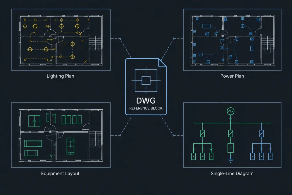 Abbreviations and Acronyms in AutoCAD DWG Files Explained electrical CAD illustration