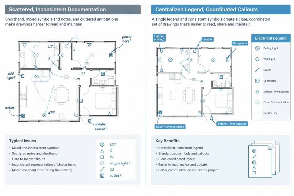 Abbreviations and Acronyms in AutoCAD DWG Files Explained electrical CAD illustration