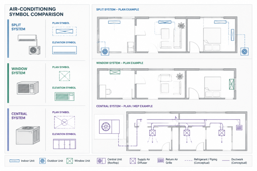 Air Conditioner CAD Blocks DWG Download | AutoCAD Drawings engineering illustration