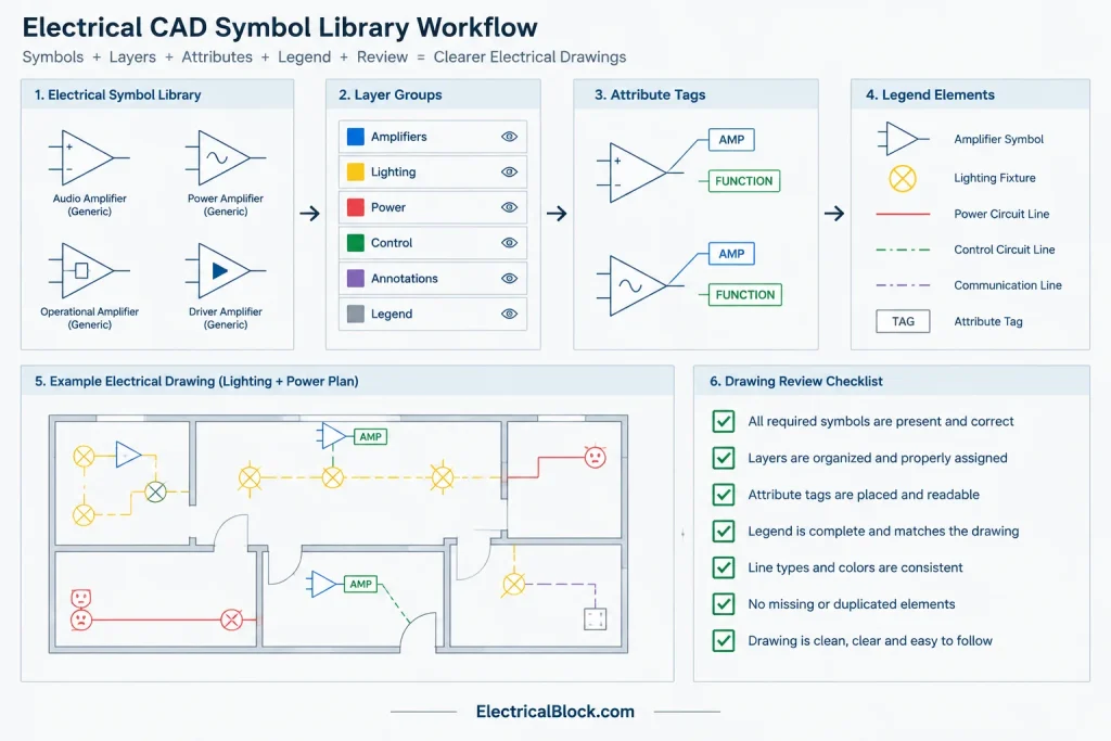 Amplifier Circuit Symbols DWG Blocks for AutoCAD Drawings electrical CAD illustration