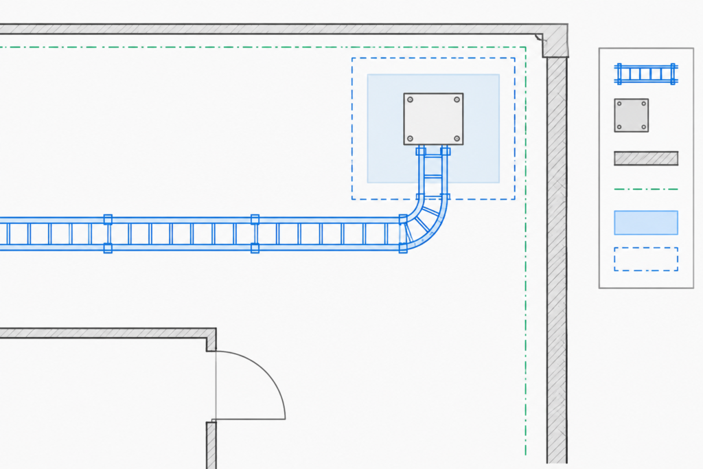 Cable Ladder with Junction Box DWG | AutoCAD CAD Block Download electrical CAD illustration