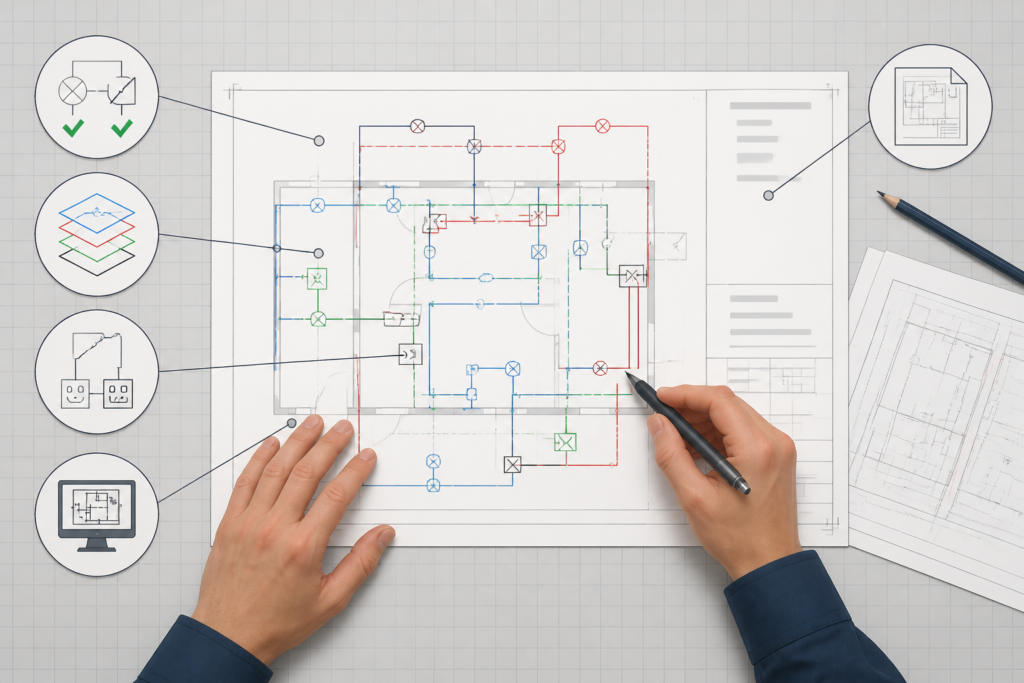 Circuit Symbols Blocks Stages DWG for AutoCAD Drawings engineering illustration