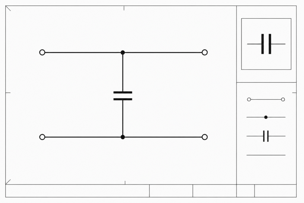 Condenser Capacitor Symbols DWG | AutoCAD CAD Block Download engineering illustration