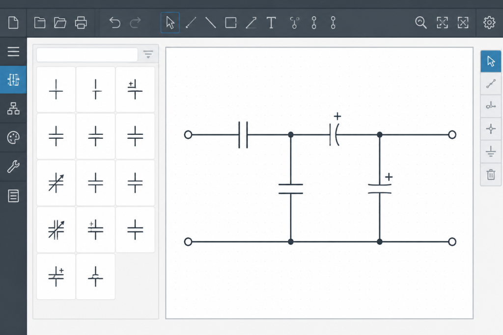 Condenser Capacitor Symbols DWG | AutoCAD CAD Block Download engineering illustration