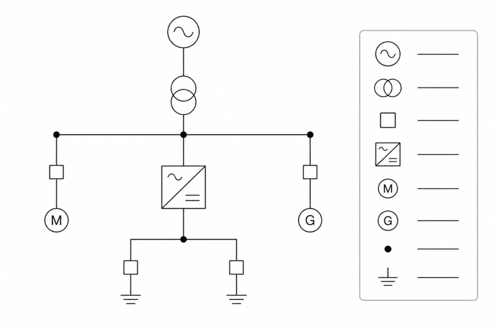Converter Symbols DWG Blocks for AutoCAD | Electrical CAD Drawing engineering illustration