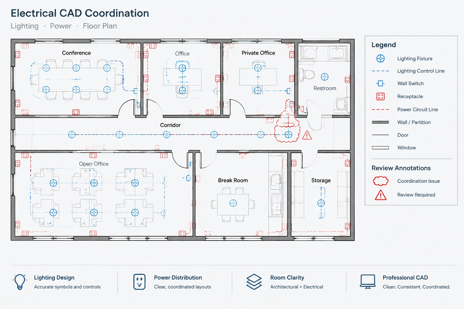 Coordinating Electrical CAD Plans with Architectural Room Names and Numbers