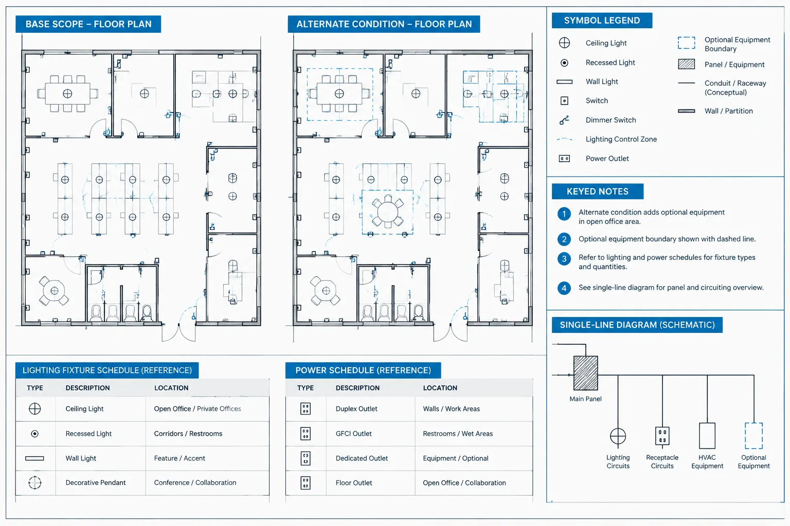 Electrical Alternates in CAD: Documenting Base Scope and Bid Options Clearly