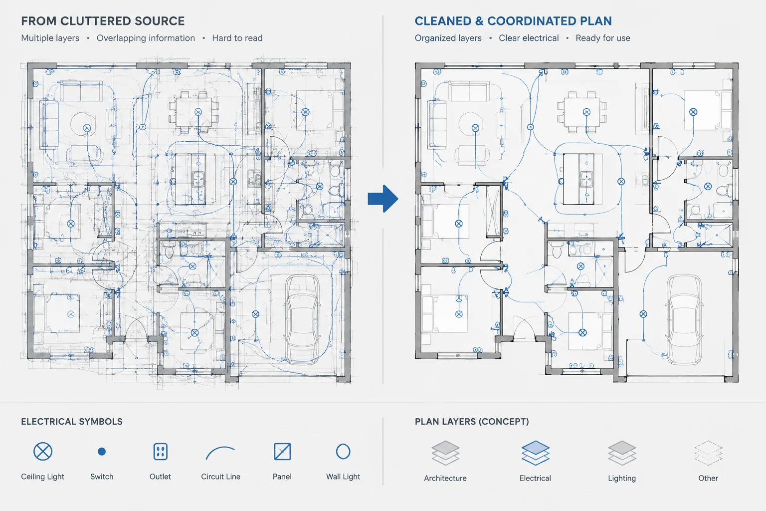 Electrical CAD Background Cleanup: Controlling Hatches, Duplicate Lines, and Unneeded Detail