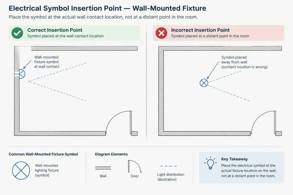 Electrical CAD Block Insertion Points, Rotation, and Mirroring: A Drafting Workflow electrical CAD illustration