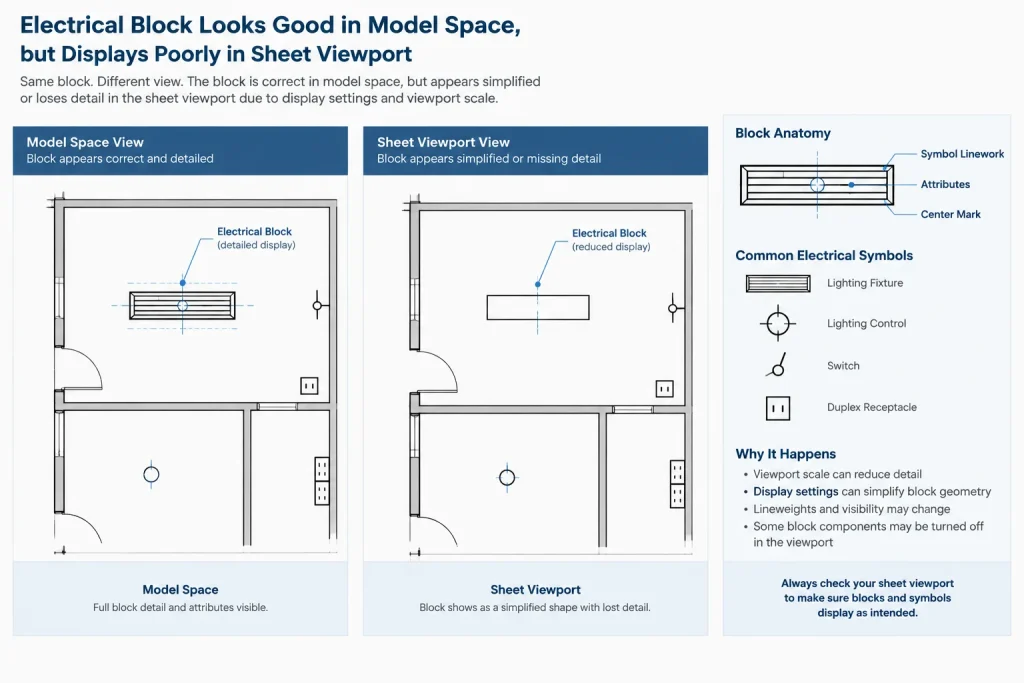 Electrical CAD Block Units and Scale: Preventing Incorrect Symbol Sizes electrical CAD illustration