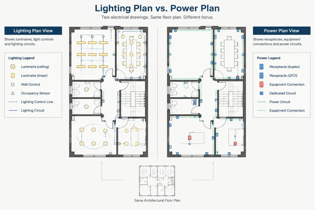 Electrical CAD Layer States and Visibility Control: Creating Plan Types Without Duplicate Geometry electrical CAD illustration