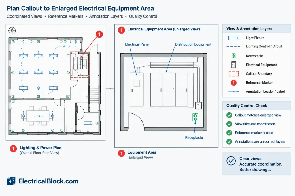 Electrical CAD Leaders and Callouts: A Practical Annotation Workflow electrical CAD illustration