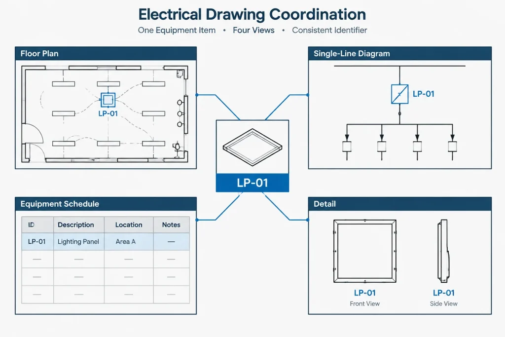 Electrical Drawing Abbreviations in CAD: Creating a Clear Project Abbreviation List electrical CAD illustration
