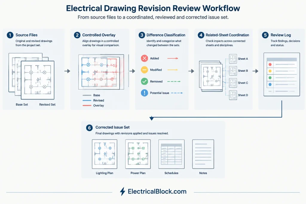 Electrical Drawing Comparison in CAD: Finding Changes Between Revisions electrical CAD illustration