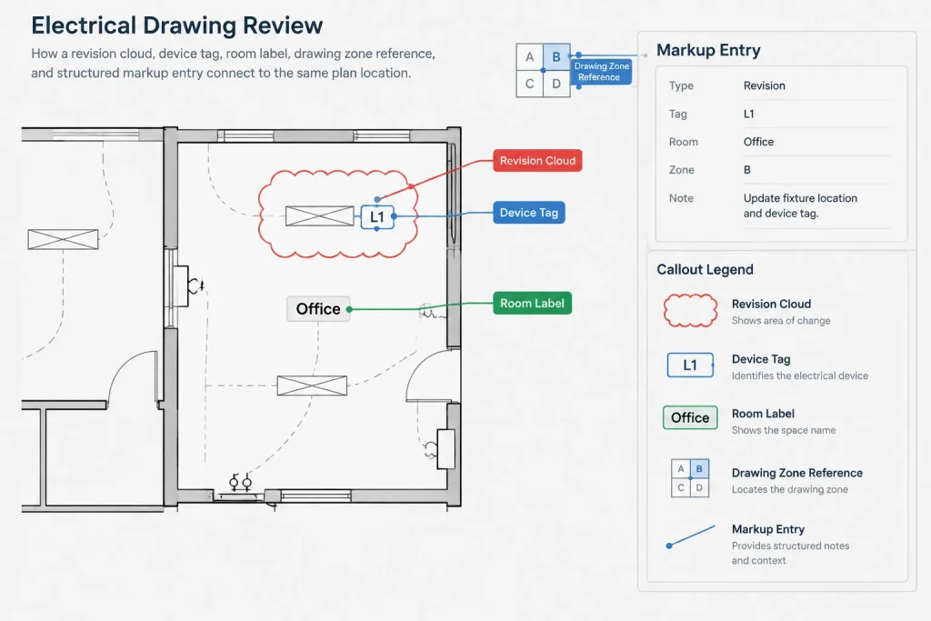 Electrical Drawing Zone References in CAD: A Practical Workflow for Large Floor Plans electrical CAD illustration
