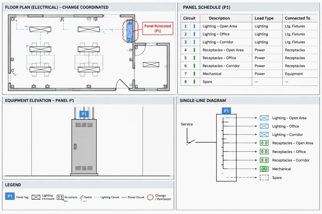 Electrical Record Drawings in CAD: Turning Field Markups into a Traceable Final Set electrical CAD illustration