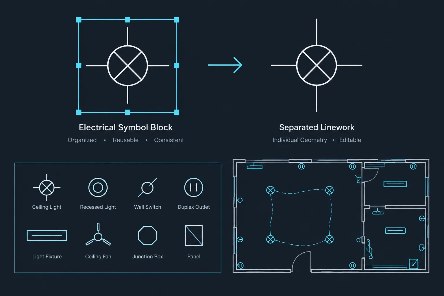 Exploding Electrical CAD Blocks: When to Preserve, Edit, or Rebuild Symbols