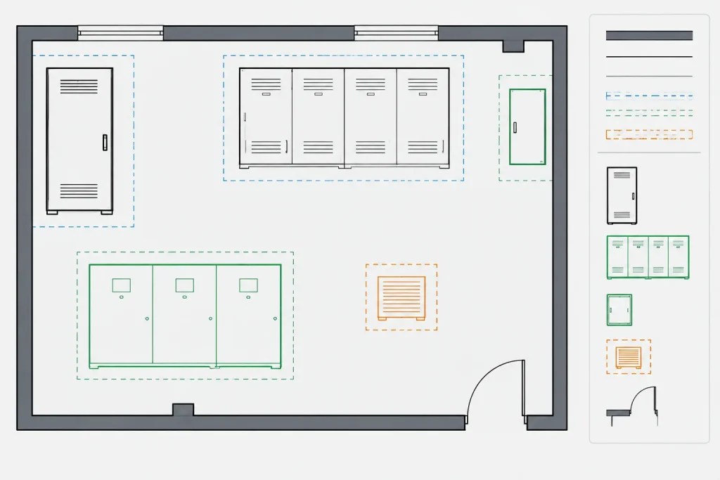 Floor Standing Electrical Enclosure DWG | AutoCAD CAD Block Download electrical CAD illustration
