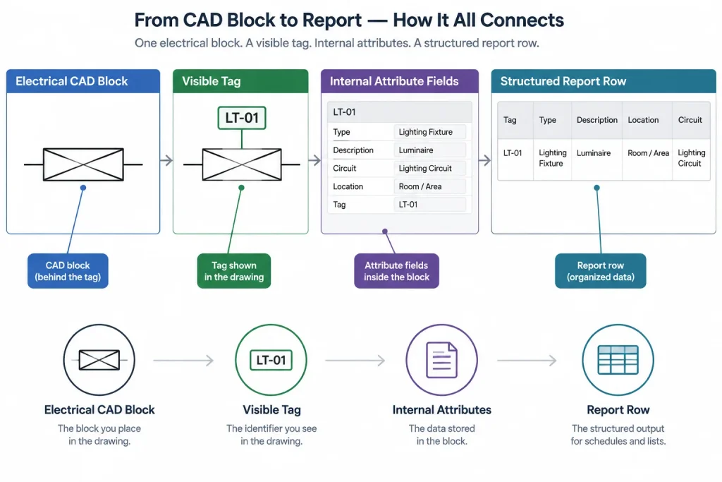 From CAD Blocks to Equipment Lists: An Electrical Drawing Data Extraction Workflow electrical CAD illustration