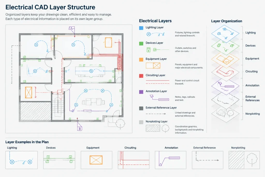 How to Build an Electrical CAD Template for Consistent Drawing Sets electrical CAD illustration