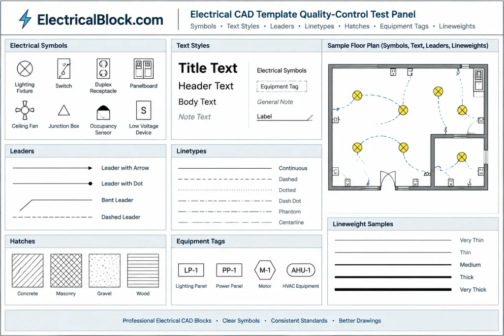How to Build an Electrical CAD Template for Consistent Drawing Sets electrical CAD illustration