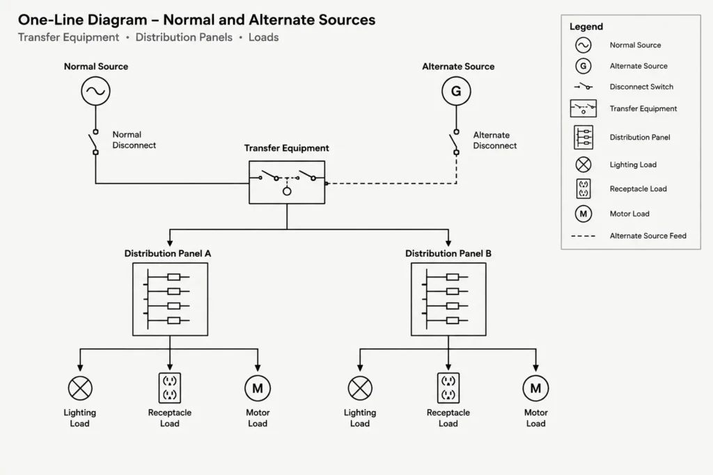 How to Coordinate Normal and Backup Power Across Electrical CAD Drawings electrical CAD illustration