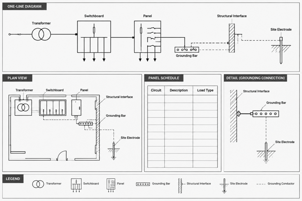How to Draft a Grounding and Bonding Diagram in CAD electrical CAD illustration