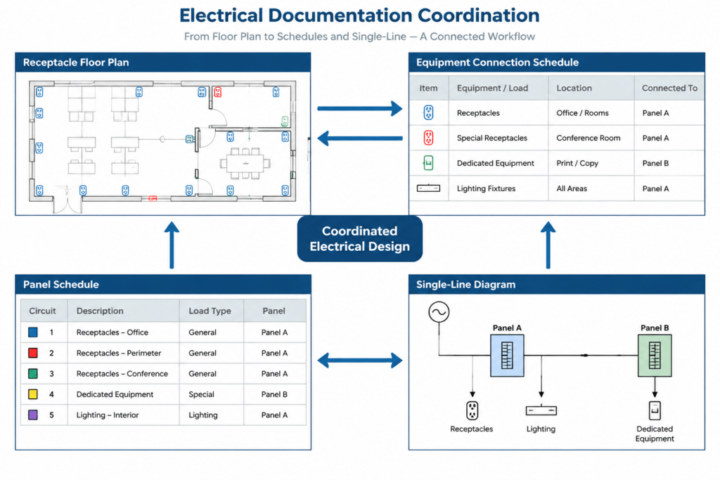 How to Draft a Receptacle and Small-Power Plan in CAD electrical CAD illustration