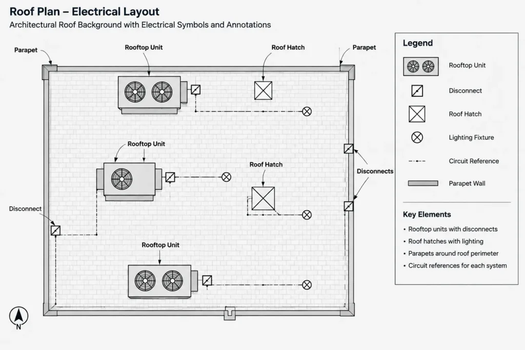 How to Draft an Electrical Roof Plan in CAD electrical CAD illustration