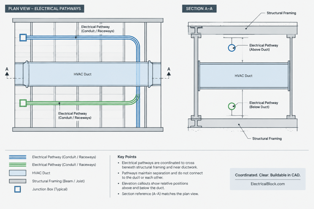 How to Draft Clear Conduit and Cable Tray Routing Plans electrical CAD illustration