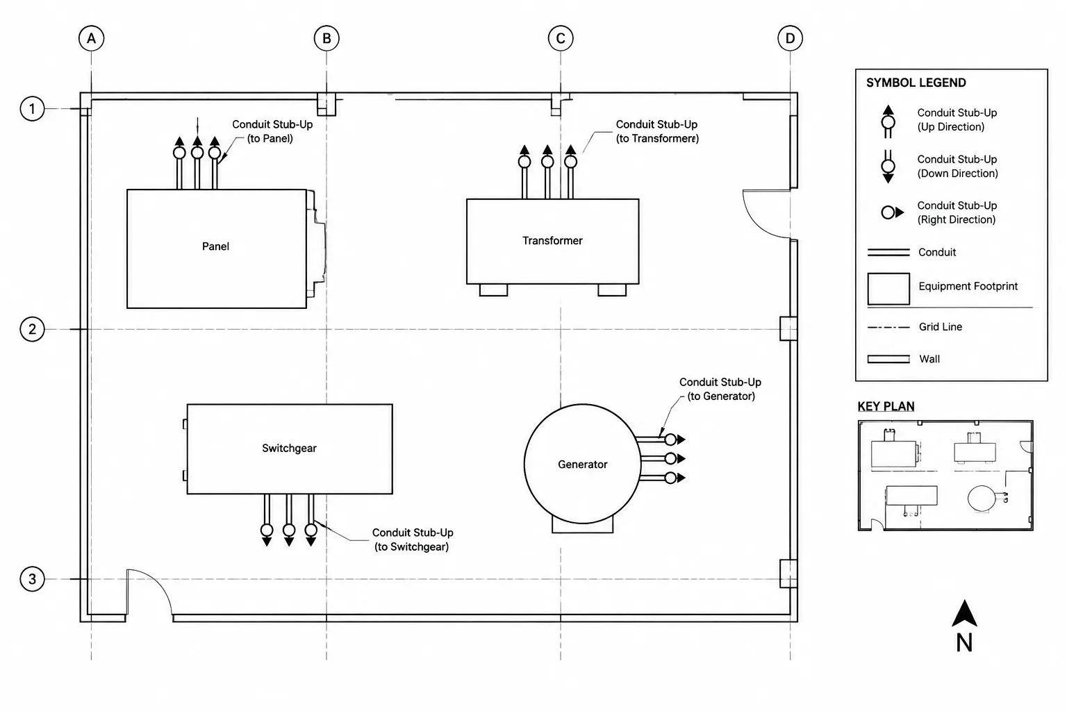 How to Draft Conduit Stub-Ups and Stub-Outs in Electrical CAD