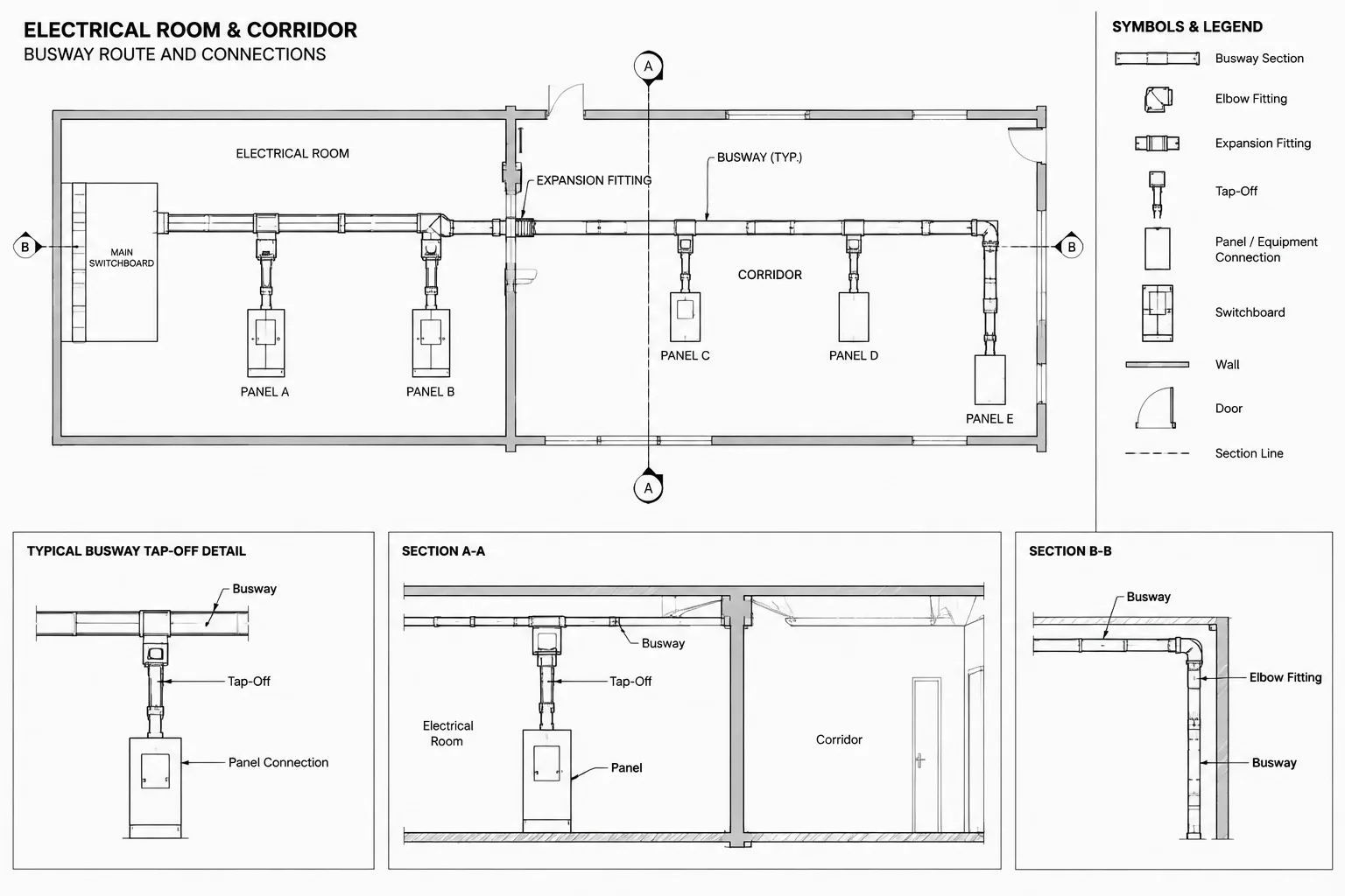 How to Draft Electrical Busway Plans, Risers, and Coordination Details in CAD