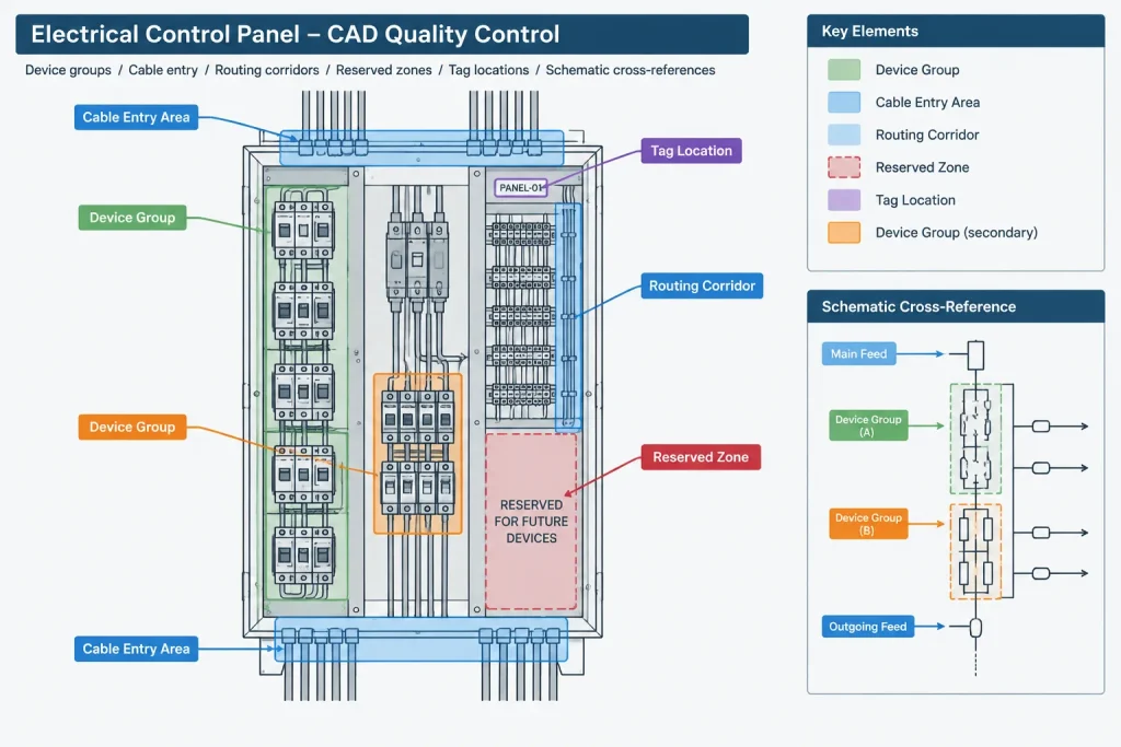 How to Draft Electrical Control Panel Layouts in CAD electrical CAD illustration