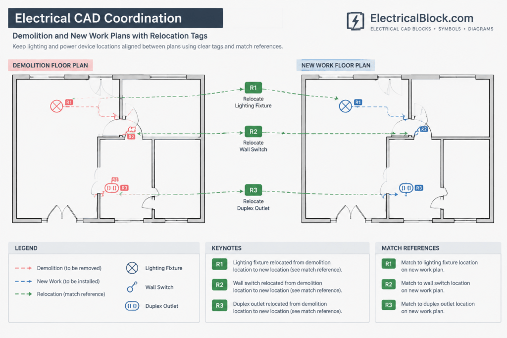 How to Draft Electrical Demolition and Renovation Plans in CAD electrical CAD illustration