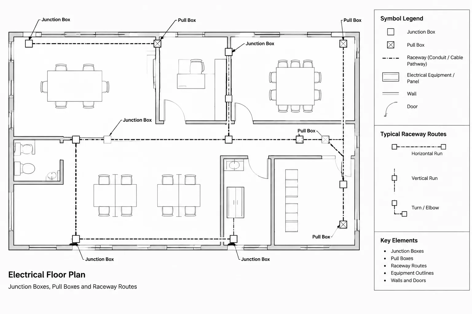 How to Draft Junction Boxes and Pull Boxes on Electrical CAD Plans