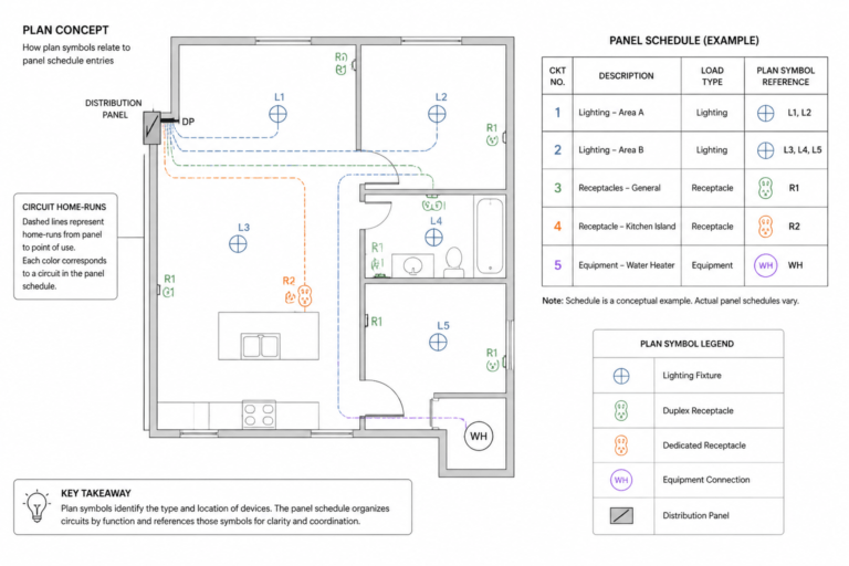 How to Read an Electrical Panel Schedule and Coordinate It with a CAD Plan