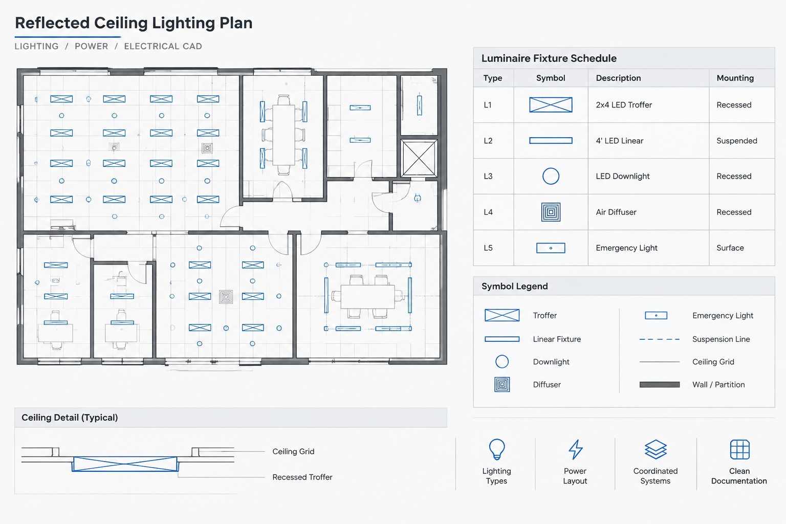 Lighting Fixture Schedules in CAD: Coordinating Types, Plans, Controls, and Details
