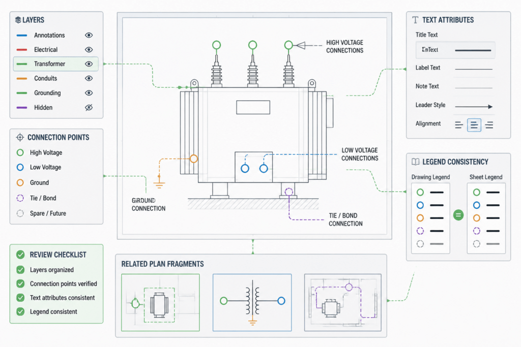 Schematic Transformers Symbols DWG for AutoCAD Drawings engineering illustration