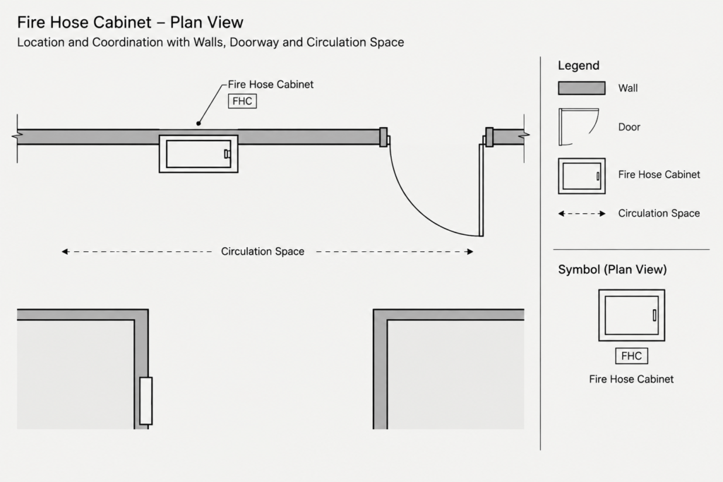 Stand Alone Fire Hose Cabinet AutoCAD Drawing | Equipment Design electrical CAD illustration
