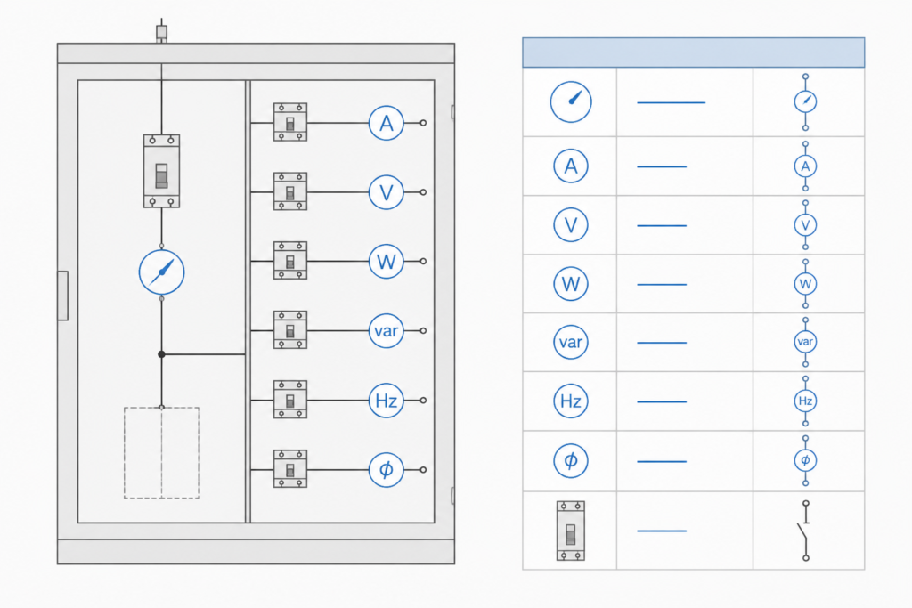 Starters Meters Symbols DWG Blocks for AutoCAD Drawings engineering illustration