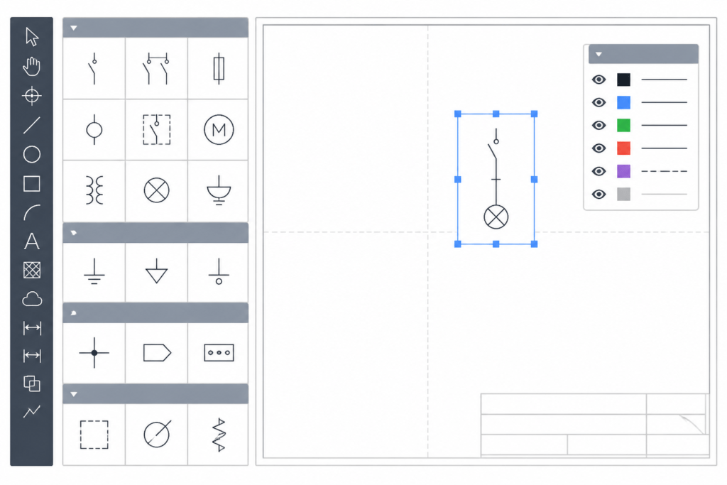 Various Electrical Symbols DWG for AutoCAD | CAD Block Download engineering illustration