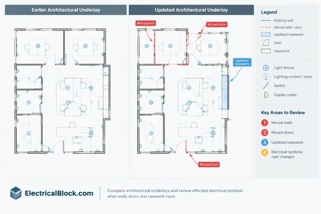 Architectural Underlays for Electrical CAD Plans: A Controlled Update Workflow electrical CAD illustration