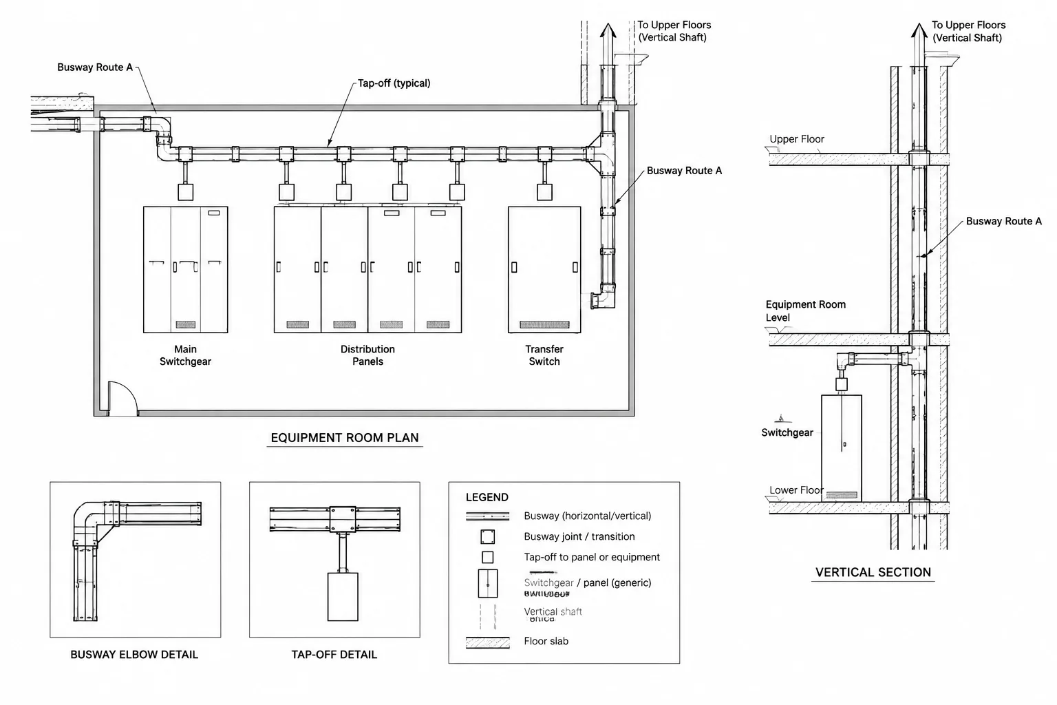 Busway Drawings in CAD: Coordinating Routes, Risers, Tap-Off Units, and Equipment