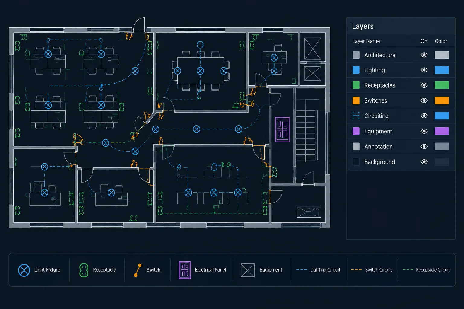 ByLayer vs. Object Overrides in Electrical CAD: Controlling Colors, Linetypes, and Lineweights