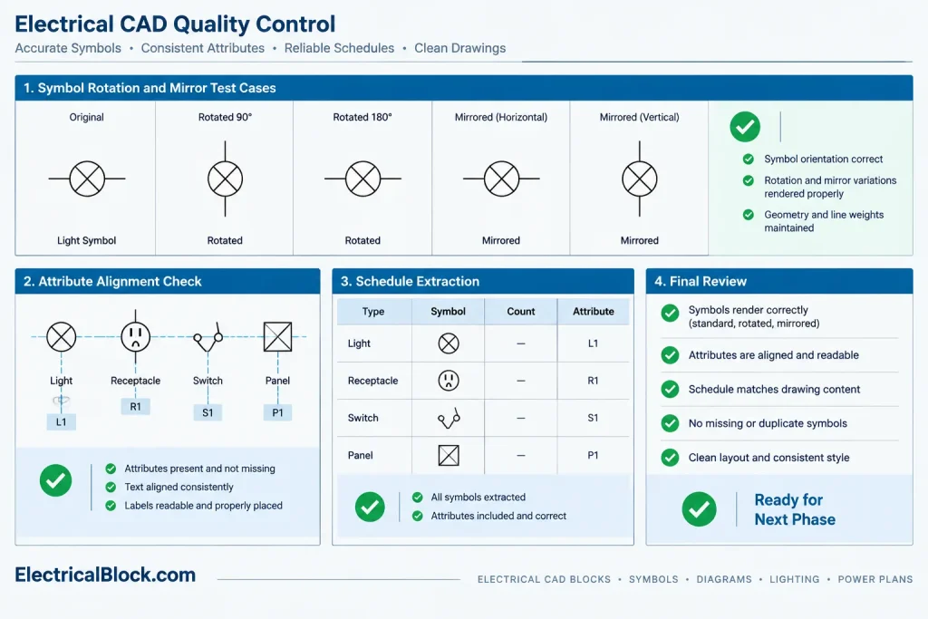 Electrical CAD Block Attributes: Building Smarter Symbols Without Losing Drawing Control electrical CAD illustration