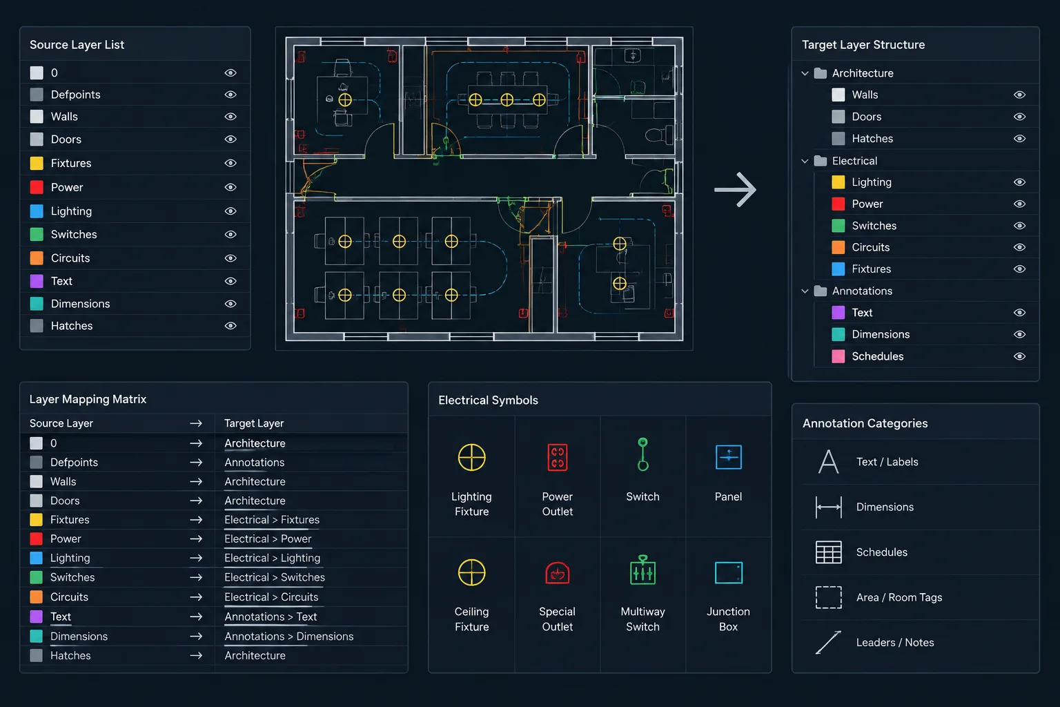 Electrical CAD Layer Mapping: Translating Consultant and Client Standards Without Losing Information